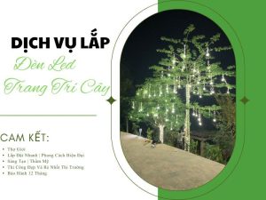 Đèn led trang trí cây đẹp lung linh sân vườn
