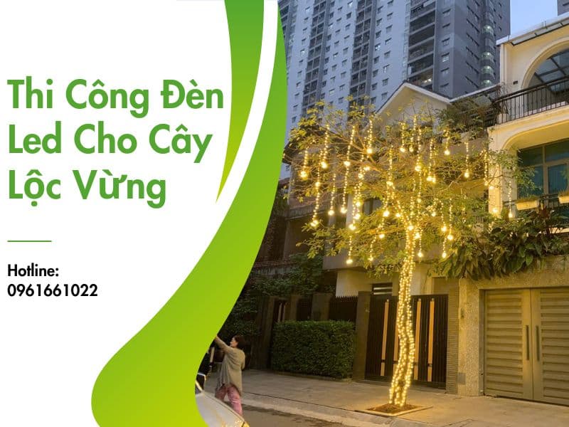 Quy trình lắp đèn trang trí cây chuyên nghiệp tại dịch vụ tốt az